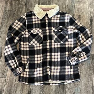 Soho Threads Plaid Sherpa Jacket